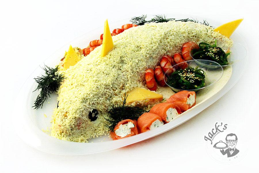 Salmon, ButterFish & Cheese Salad "Shark Karakul" 1400 g