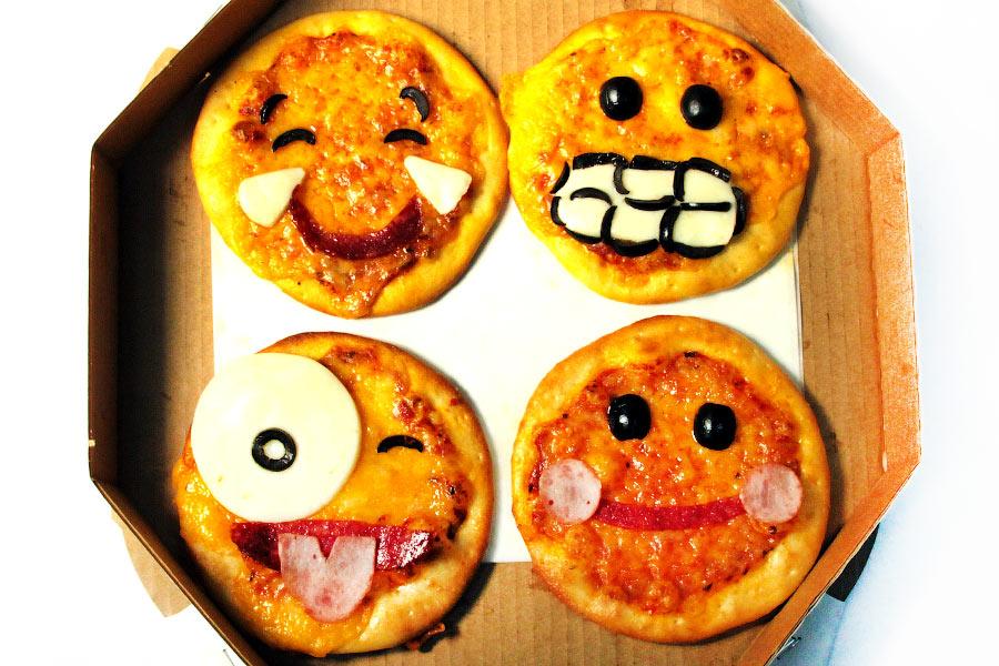 Mini-Pizzas (Pizzetti) «Emoji» 13 cm, 4/5/9 pcs